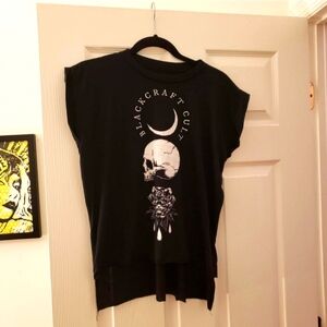 EUC Blackcraft Cult Spirits of the Dead 💀 flowy muscle tee Size Small